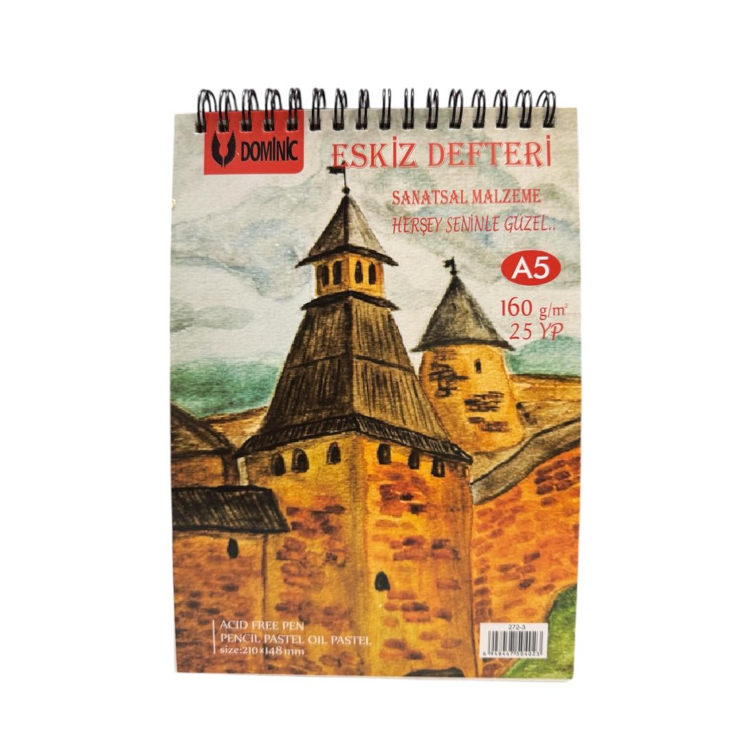 A-5 ESKİZ DEFTERİ 160 GRAM 25 YAPRAK
